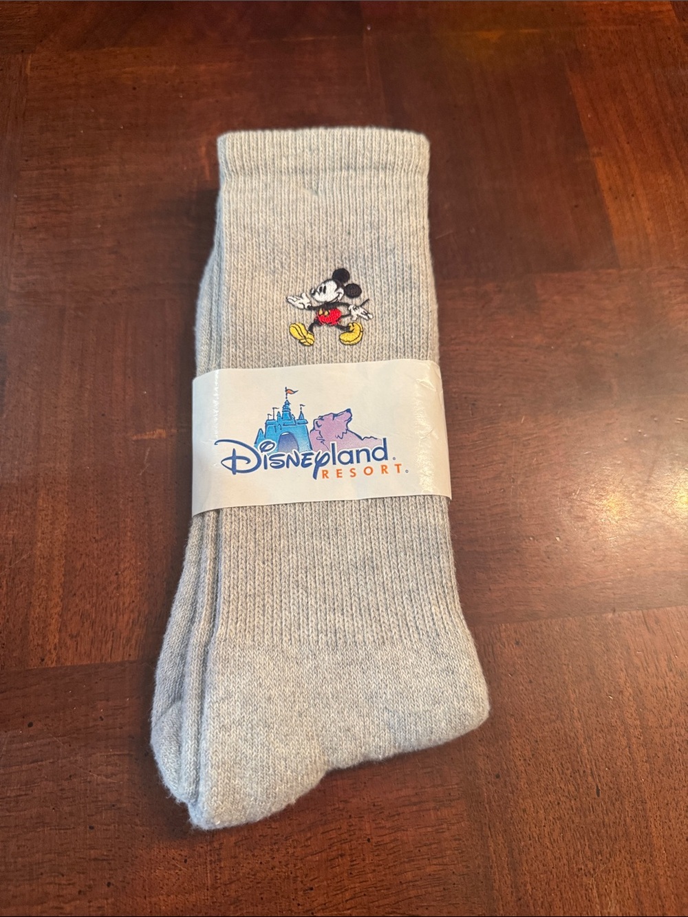 Vintage Mickey Mouse Disneyland Resort Sock 80% Cotton 20% Nylon